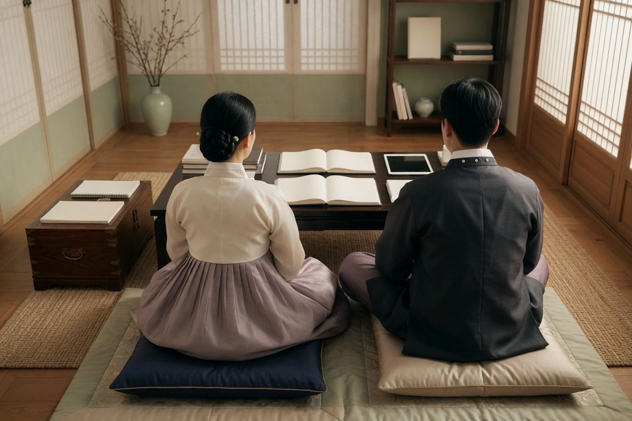 궁합을 보러 온 사람들 · 본문 중간