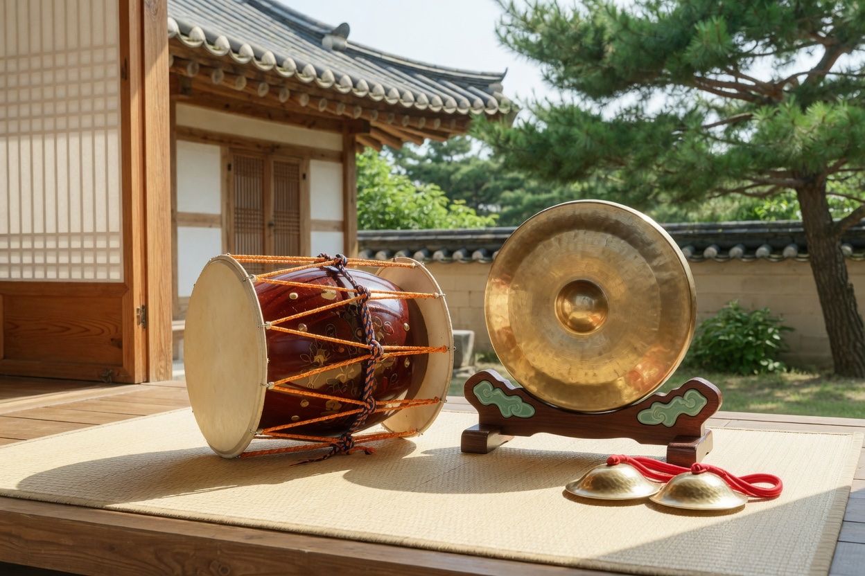 굿판의 소리 — 장구와 징이 먼저 자리를 잡습니다 · 커버
