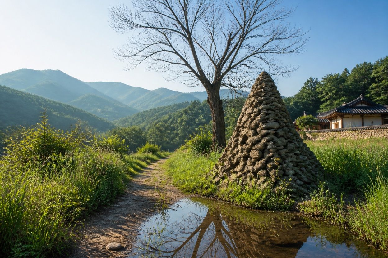 고갯마루의 돌무더기 앞에서 · 커버