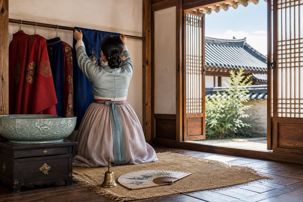 처서를 하루 앞둔 신당 — 눅눅해진 것을 볕에 내놓는 하루 · 본문 중간